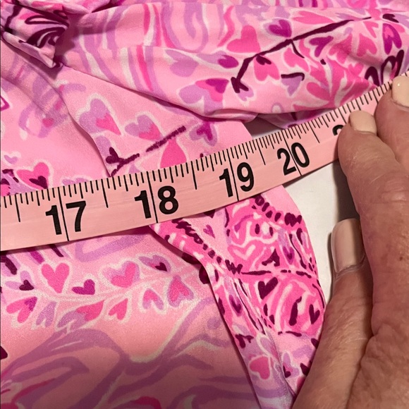 Lilly Pulitzer Pink and Purple Blanche Drop Shoulder Top Medium - Picture 8 of 10